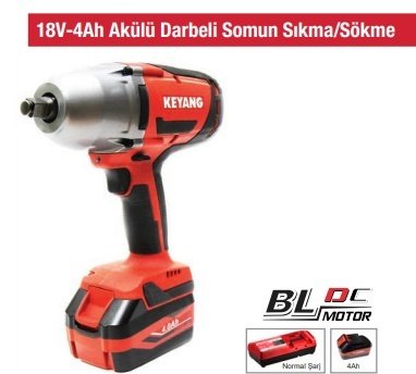 18V-4Ah Akülü Darbeli Somun Sıkma/Sökme