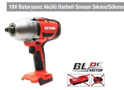 18V Bataryasız Akülü Darbeli Somun Sıkma/Sökme