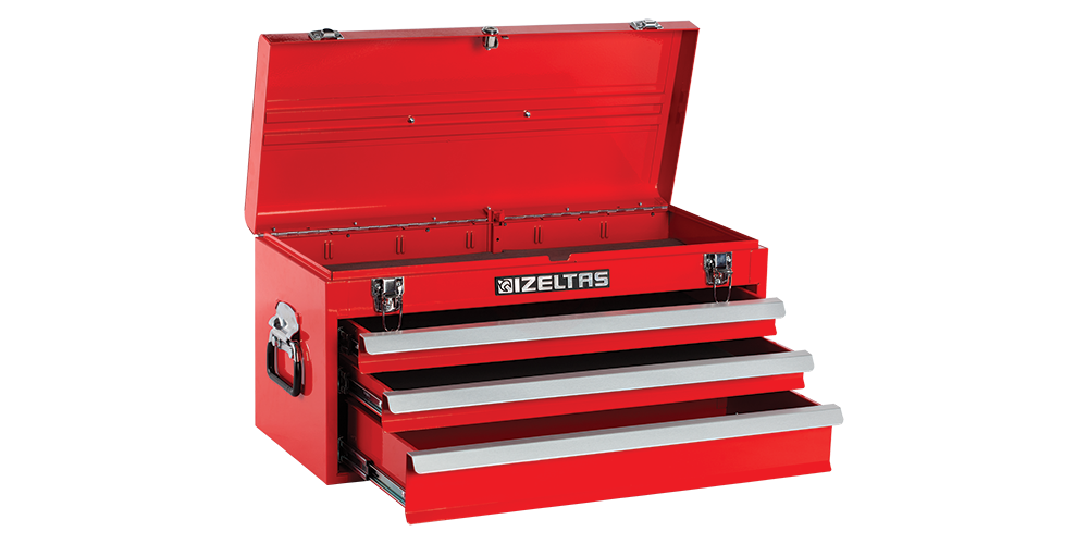 KÜÇÜK ALET SANDIĞI ÇEKMECELİ KIRMIZI BOŞ ( 285X450X322 )