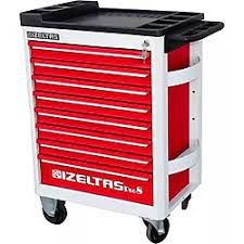 PRO MOBİL 7 ÇEKMECELİ TAKIM DOLABI GRİ GÖVDE - KIRMIZI ÇEKMECE