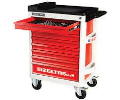 PRO MOBİL 8 ÇEKMECELİ TAKIM DOLABI GRİ GÖVDE - KIRMIZI ÇEKMECE